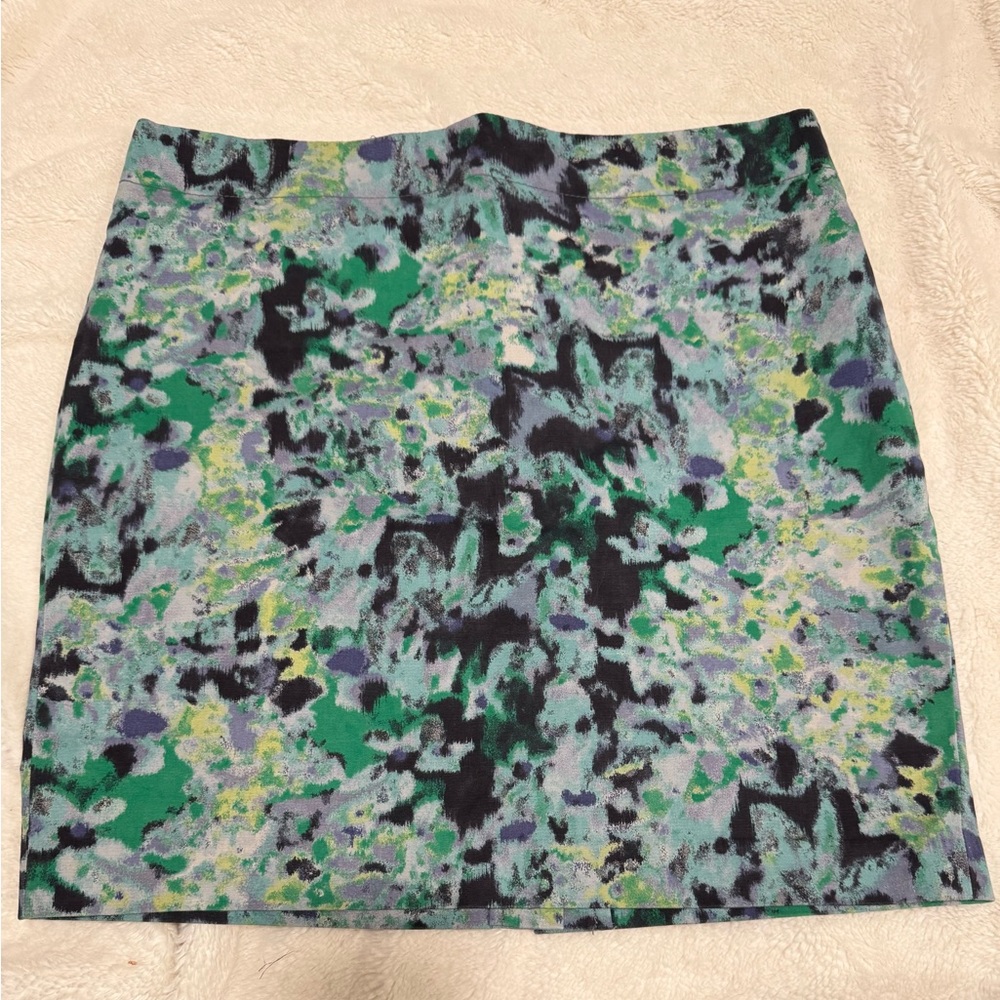 Cynthia Rowley Abstract Green and Black Women's Skirt